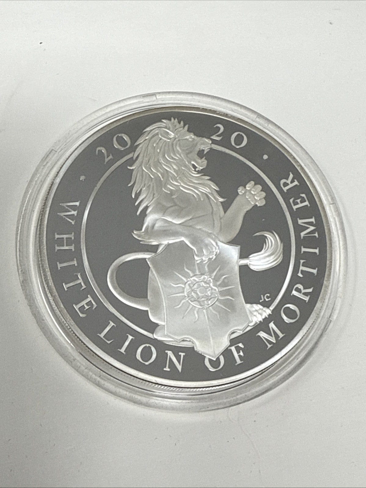 Exclusive Coins The Queens Beast 2020  The White Lion Of Mortimer Silver Proof 5oz Coin