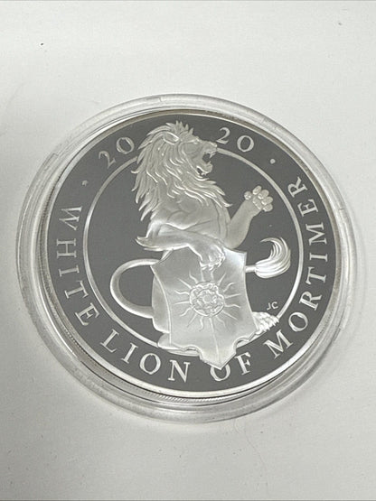 Exclusive Coins The Queens Beast 2020  The White Lion Of Mortimer Silver Proof 5oz Coin