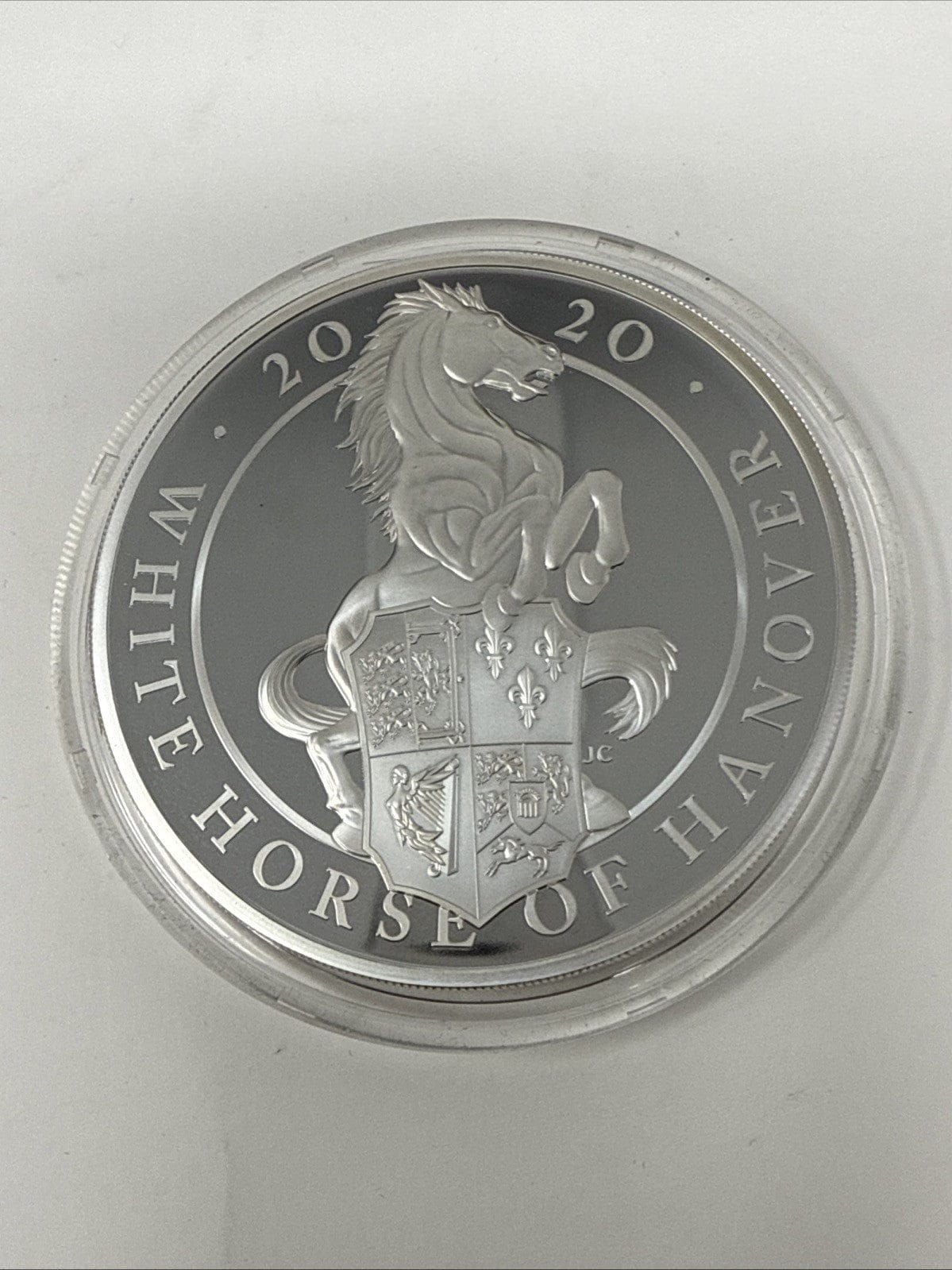 Exclusive Coins The Queens Beast 5oz Silver Proof The White Horse Of Hanover 999.9 Fine
