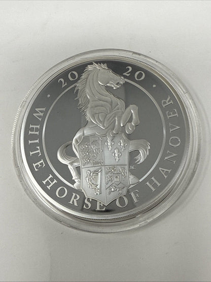 Exclusive Coins The Queens Beast 5oz Silver Proof The White Horse Of Hanover 999.9 Fine