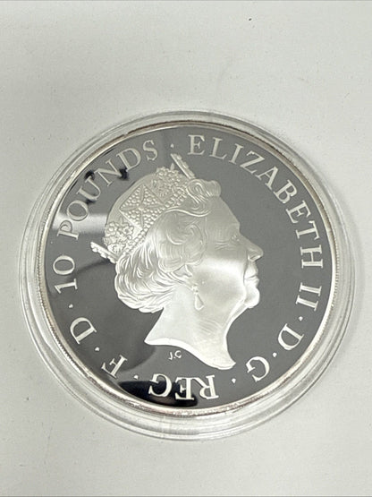 Exclusive Coins The Queens Beast The White Greyhound Of Richmond 5 Oz  Silver Proof Coin