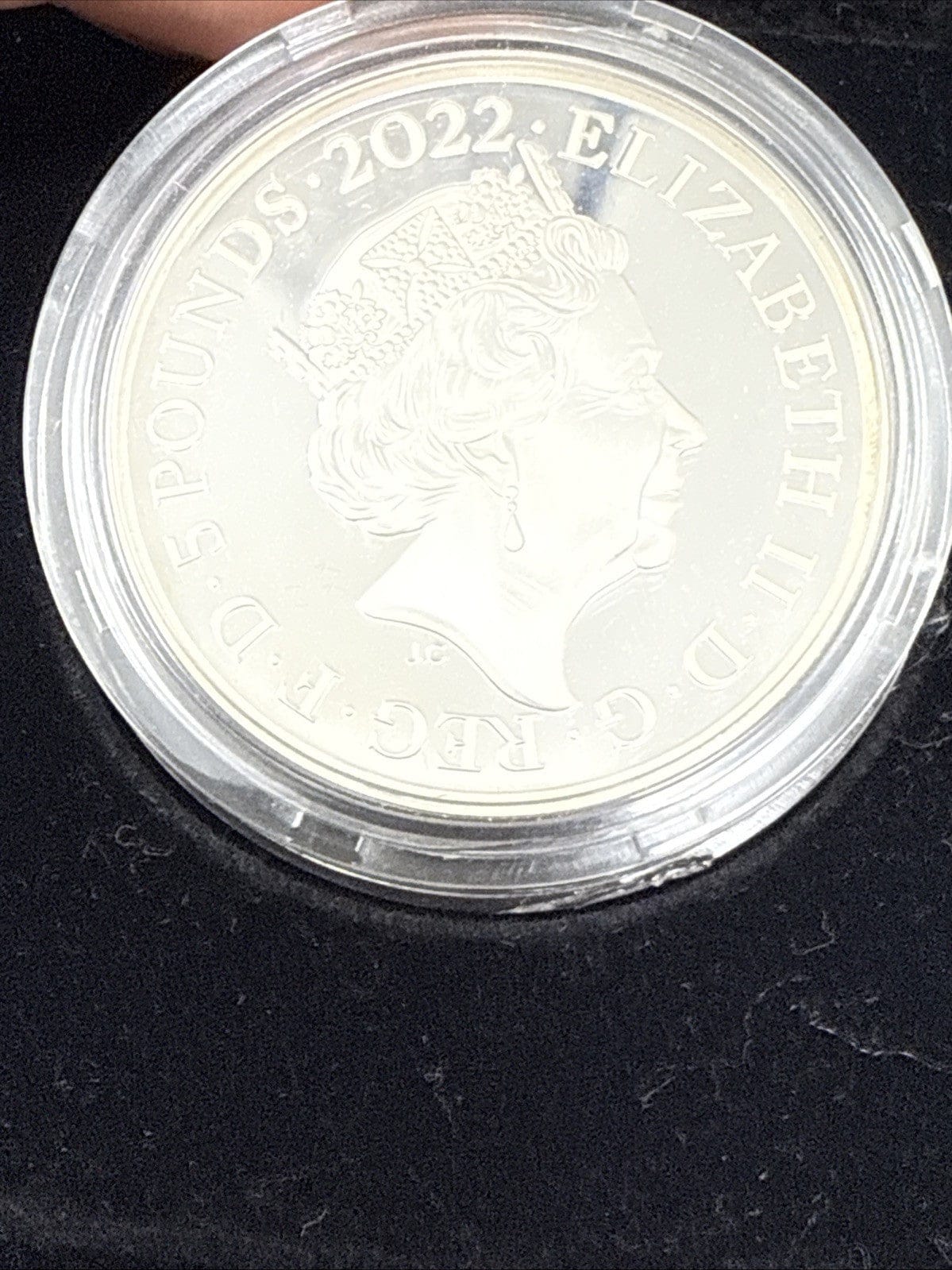 Exclusive Coins The Queens Reign 2022 UK £5 Silver Proof Piedfort Coin