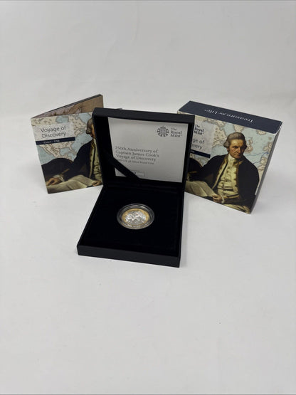 Exclusive Coins UK 2018 £2 Captain James Cook Voyage of Discovery I Silver Proof 1768-2018 