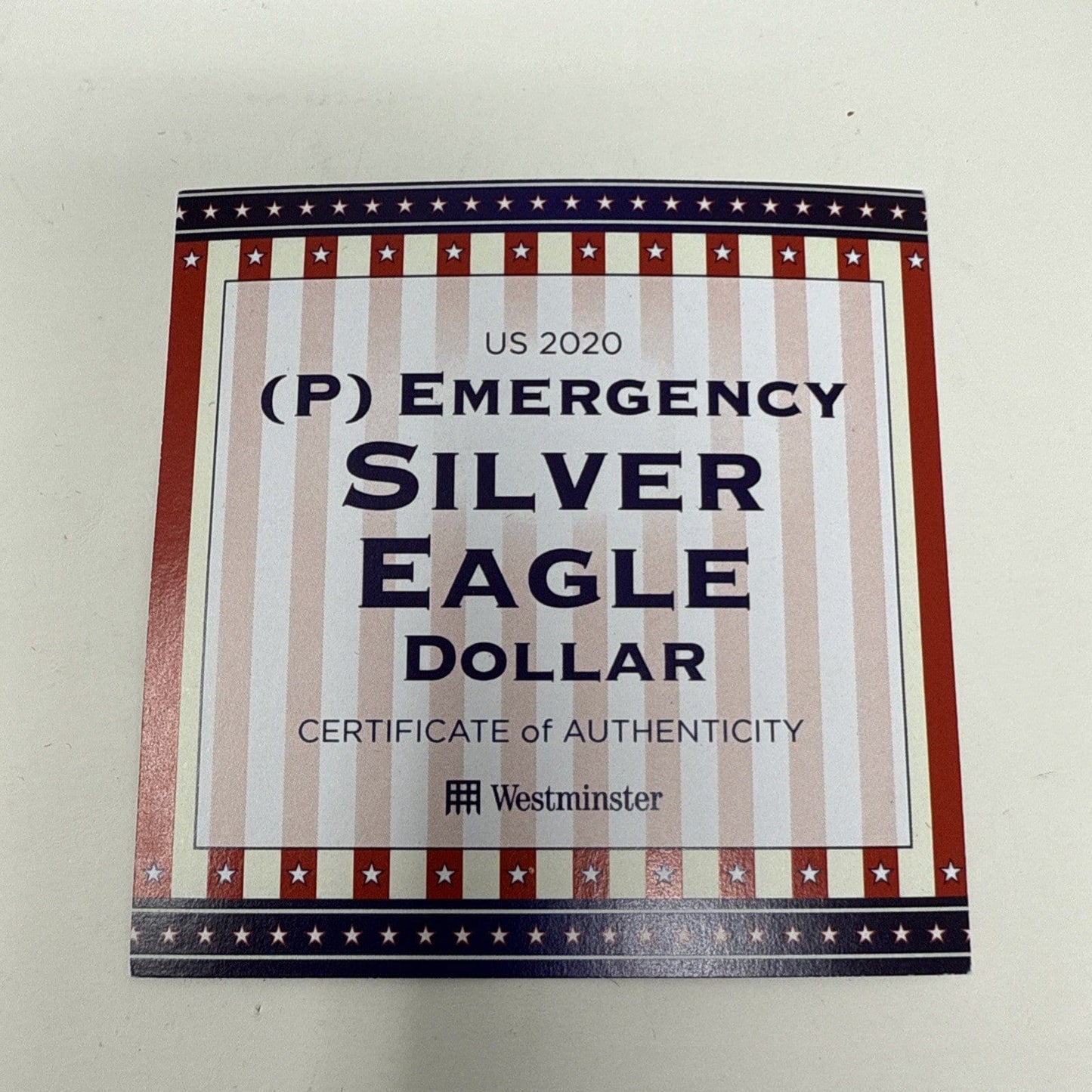 Exclusive Coins US 2020 (P) Emergency Issue Silver Eagle $1 Dollar Coin Philadelphia Mint 1oz