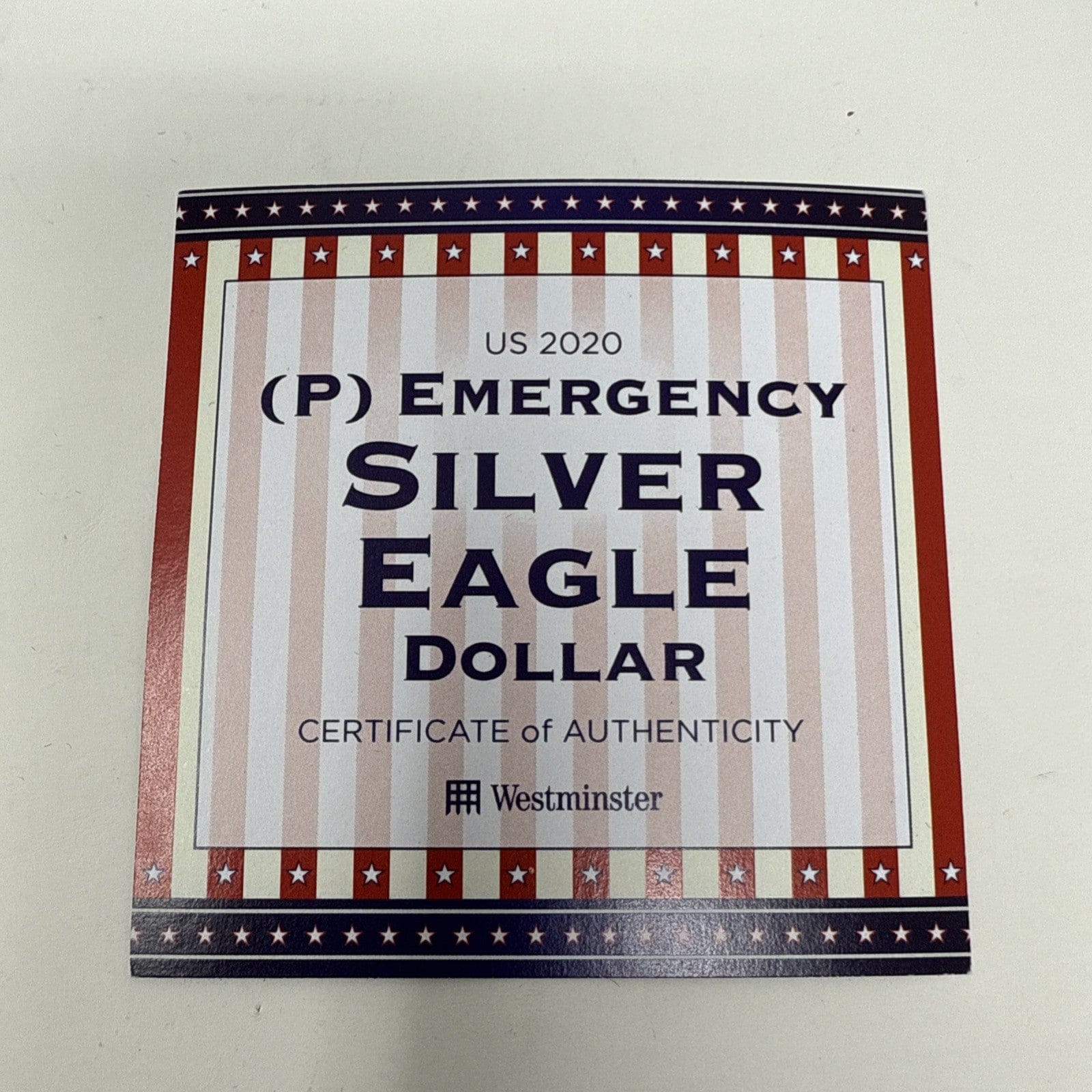 Exclusive Coins US 2020 (P) Emergency Issue Silver Eagle $1 Dollar Coin Philadelphia Mint 1oz