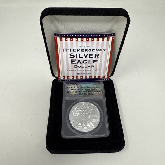 Exclusive Coins US 2020 (P) Emergency Issue Silver Eagle $1 Dollar Coin Philadelphia Mint 1oz