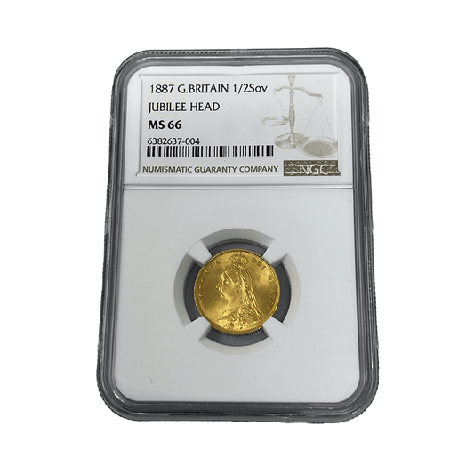 The Royal Mint Coins 1887 Half Sovereign | NGC MS66