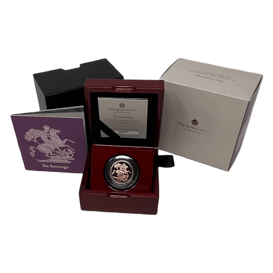The Royal Mint Coins 2025 St George and the Dragon Gold Proof Sovereign – Royal Mint Classic