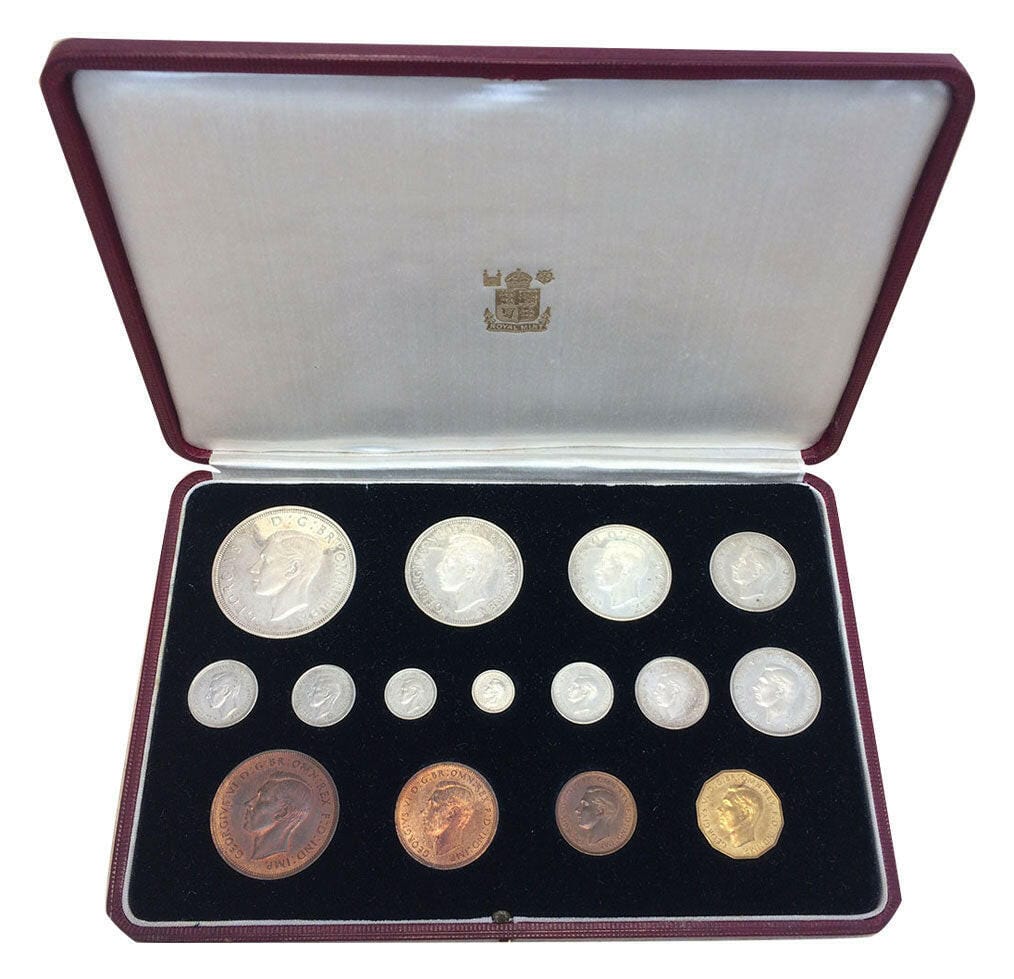 The Royal Mint Coins 1937 George VI 15-Coin Specimen Proof Set