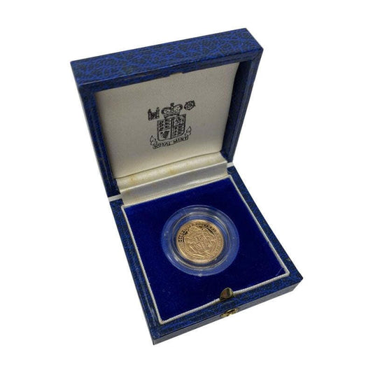 The Royal Mint Coins 1989 Tudor Rose Gold Proof Half Sovereign