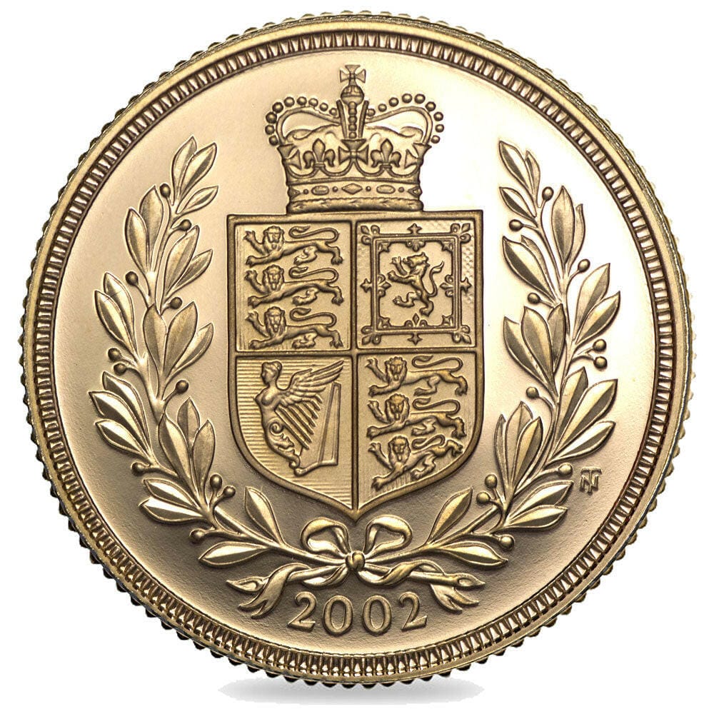 The Royal Mint Coins 2002 British Gold Bullion  Half Sovereign – Golden Jubilee Edition