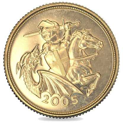 The Royal Mint Coins 2005 Gold Sovereign - Queen Elizabeth II - The Royal Mint