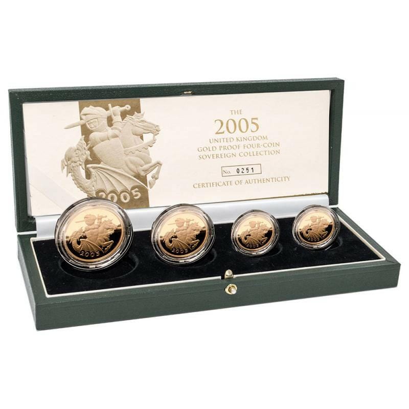 The Royal Mint Gold Coin Collections 2005 Queen Elizabeth II Gold Proof Four Coin Collection
